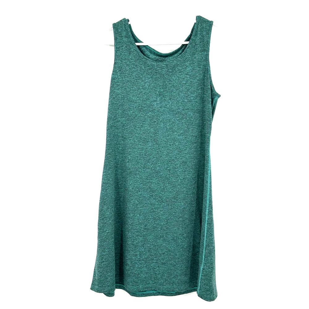 Patagonia Size Medium Green Sleeveless Dress Tulip Back Athletic Athleisure‎